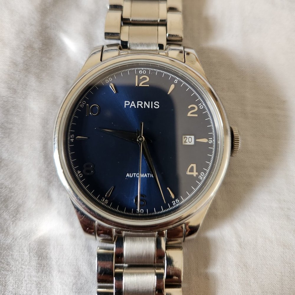 EUC  PARNIS 38mm Blue dial Men's Dress/Casual Watch